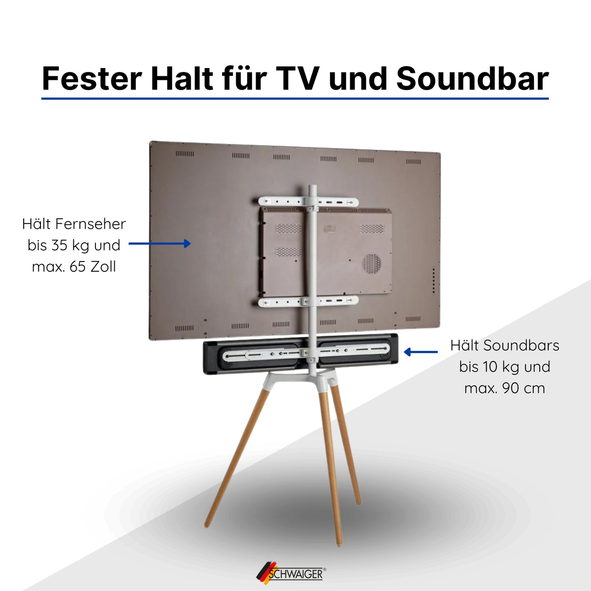 TV easel set (with soundbar holder)