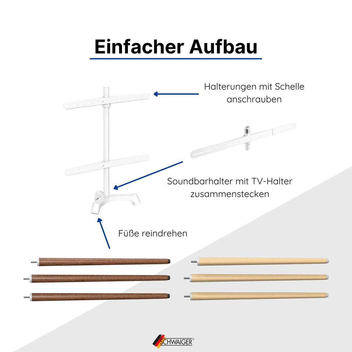TV easel set (with soundbar holder)