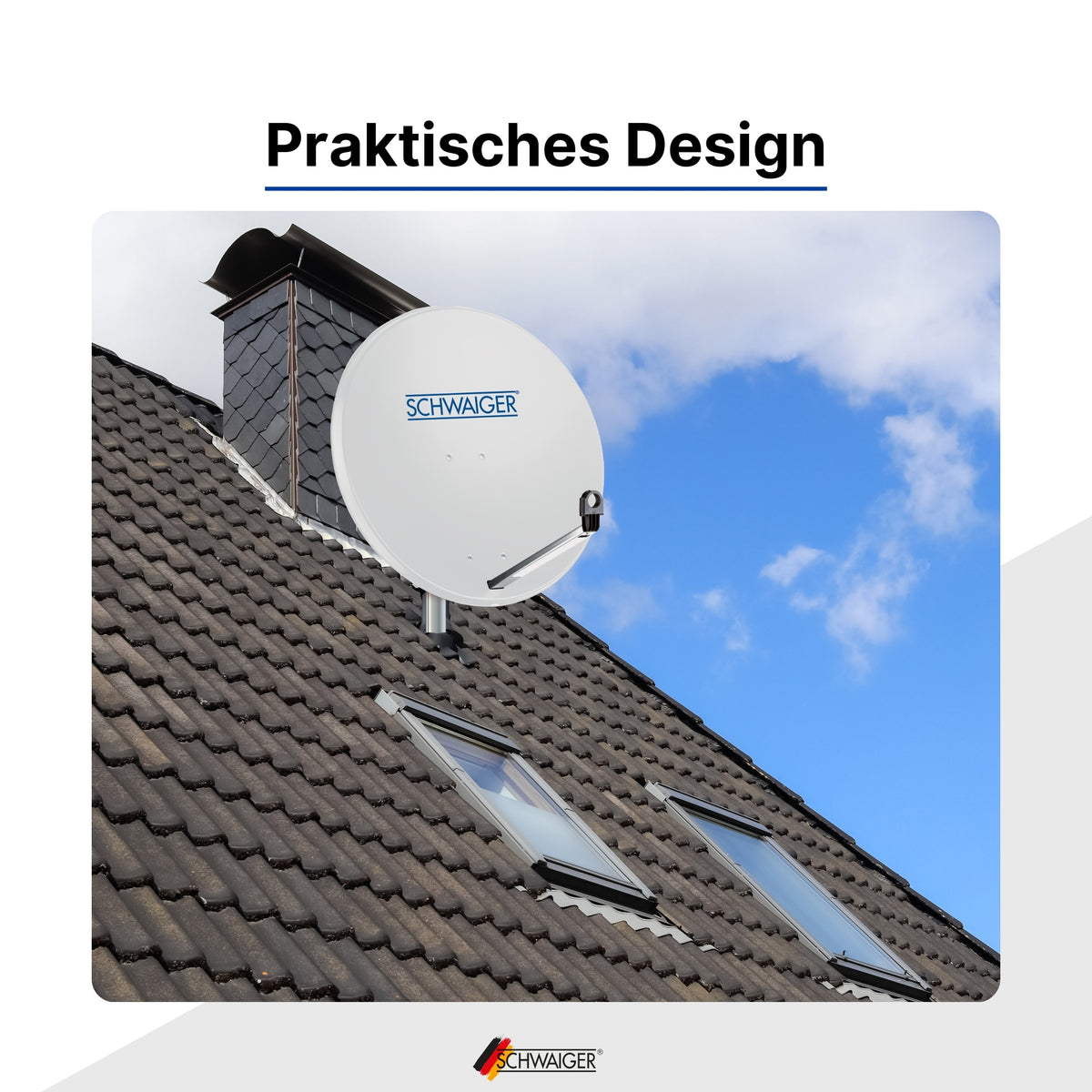 Satellitenanlage Set Hellgrau Stahl 75 cm