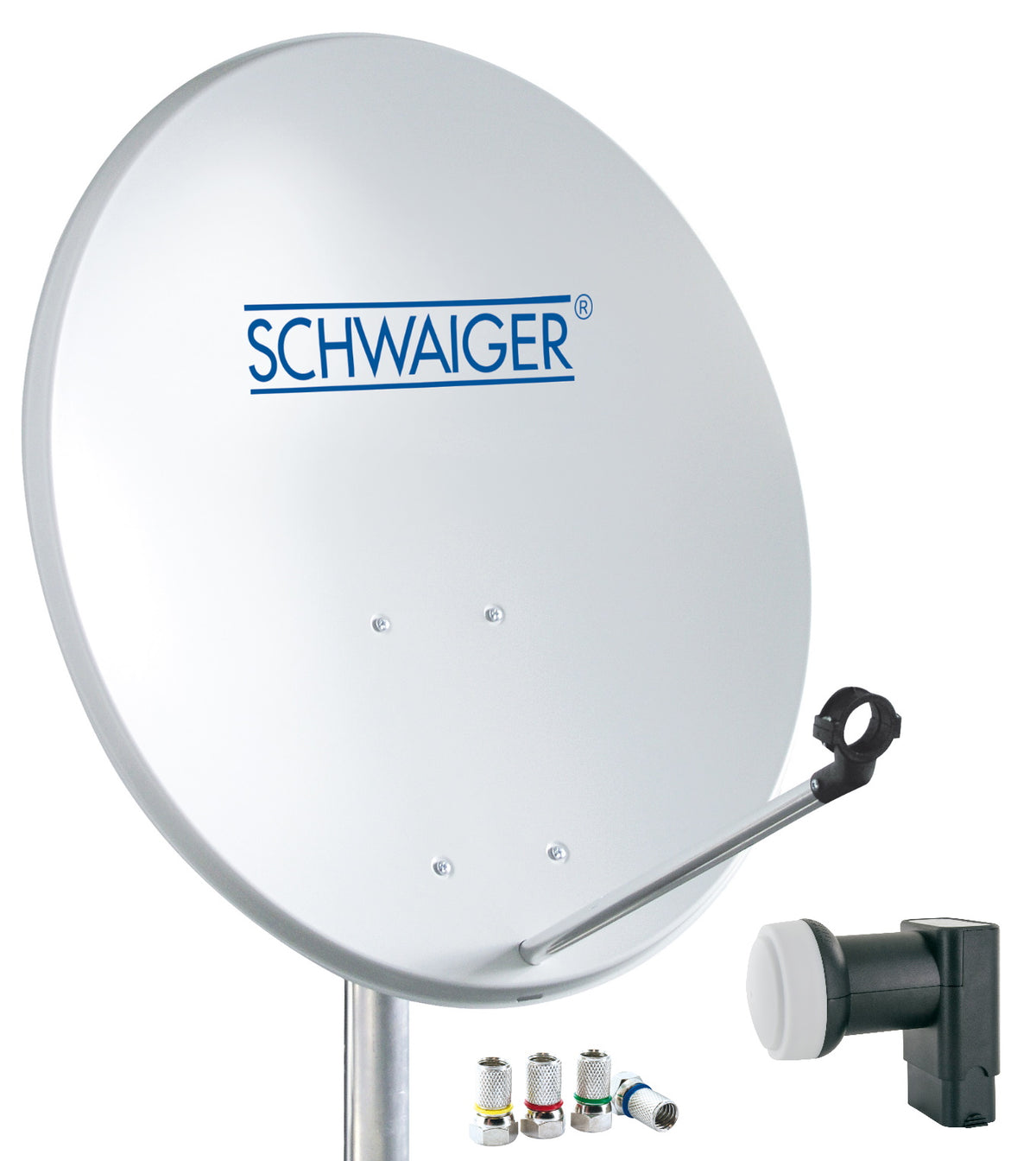 Satellitenanlage Set Hellgrau Stahl 60 cm
