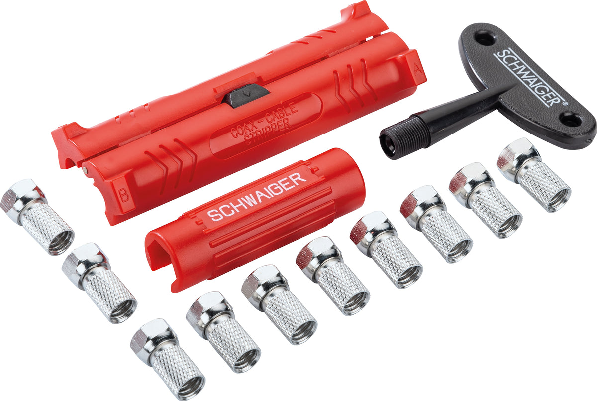 Montageset Koaxialkabel inkl. 10x F-Stecker