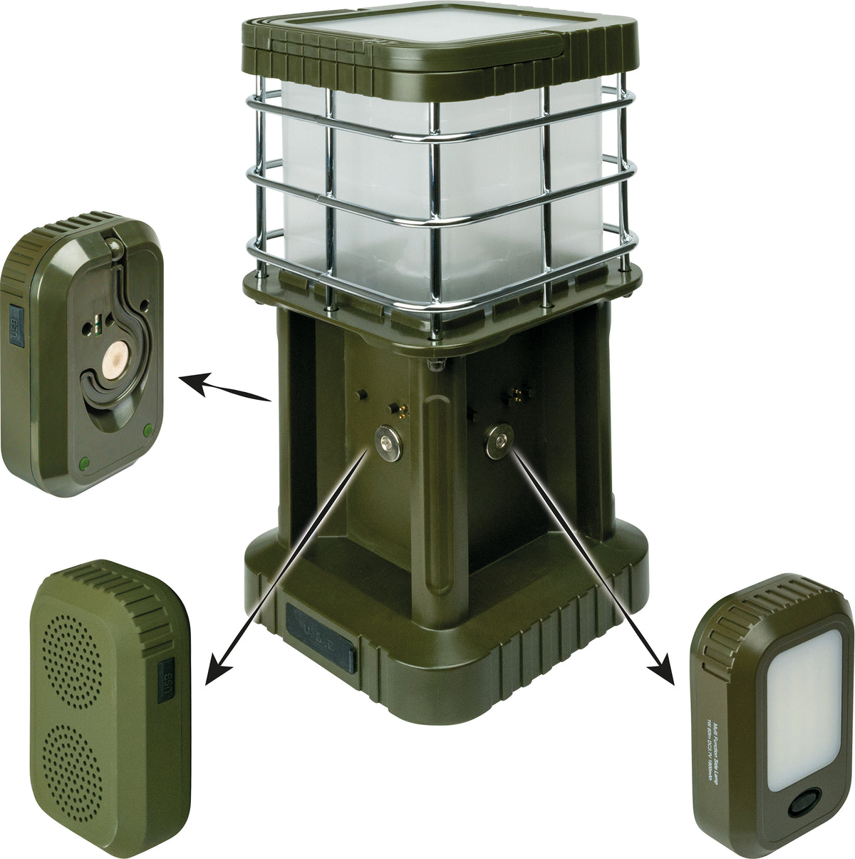 LED camping light with Bluetooth speaker
