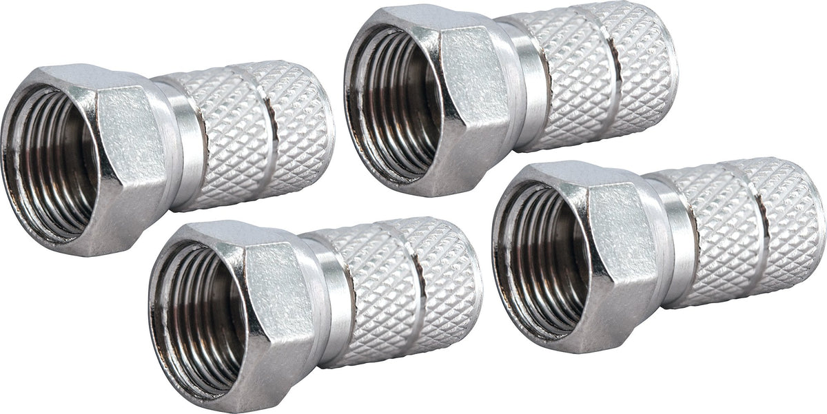 F twist-on connector set of 4 (Ø 8.2 mm)