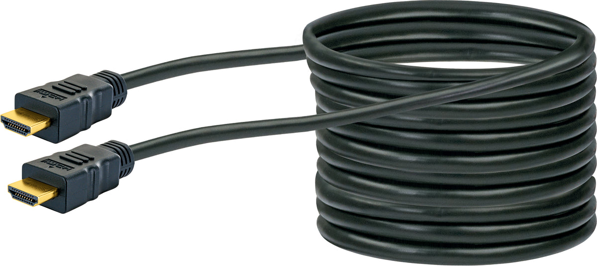 HDMI®-Kabel mit Ethernet 18 Gbit/s schwarz/gold 0,7-5 m