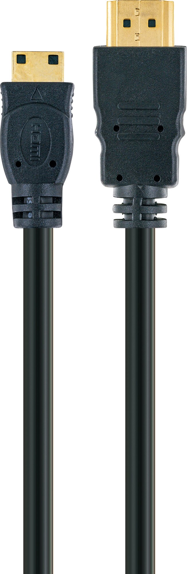 HDMI-Mini-HDMI® Adapterkabel mit Ethernet 18 Gbit/s schwarz/gold 1,5 m
