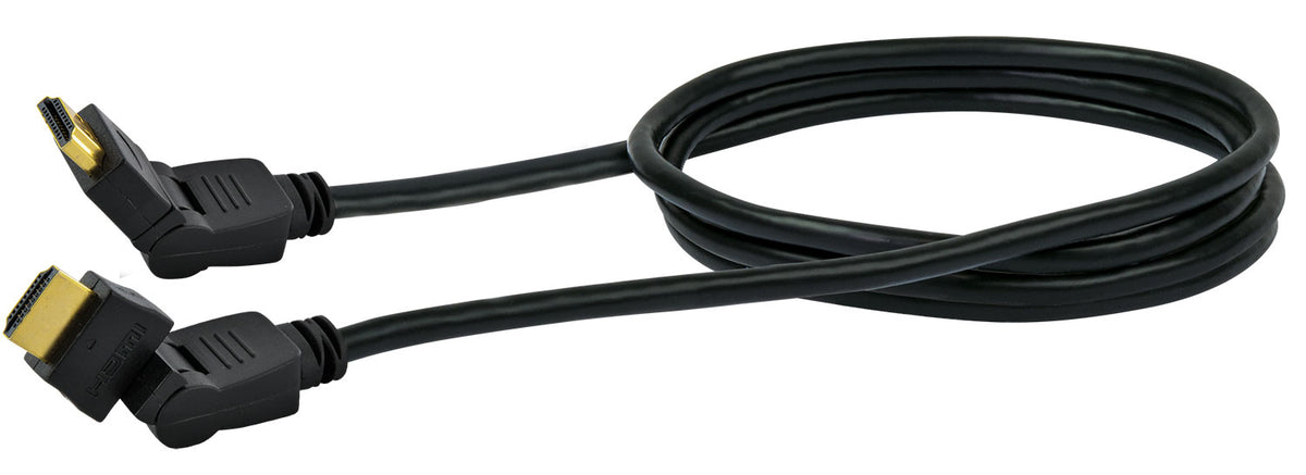 HDMI®-Kabel mit Ethernet 360° drehbar 18 Gbit/s schwarz/gold 1,5 m