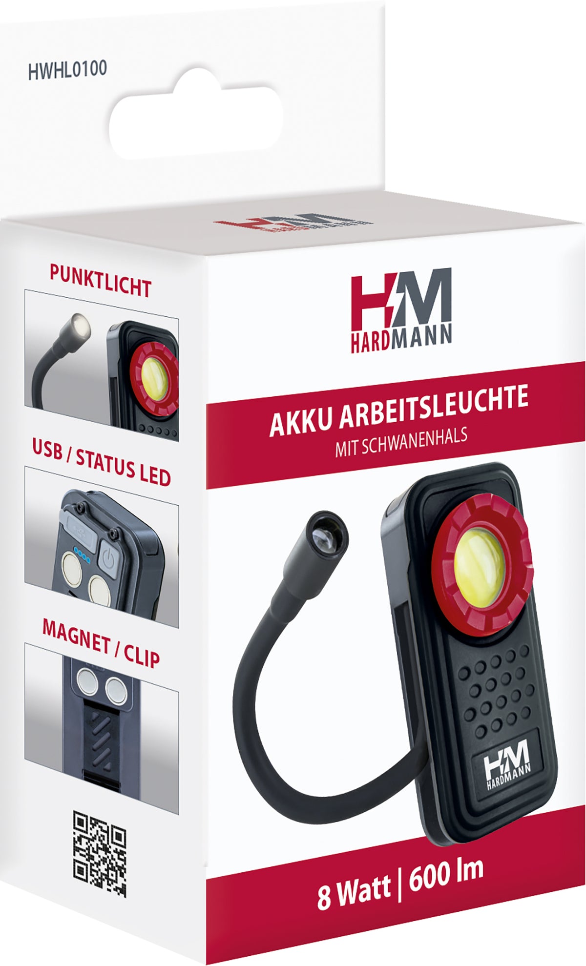 Hardmann Arbeitsleuchte mit Schwanenhals