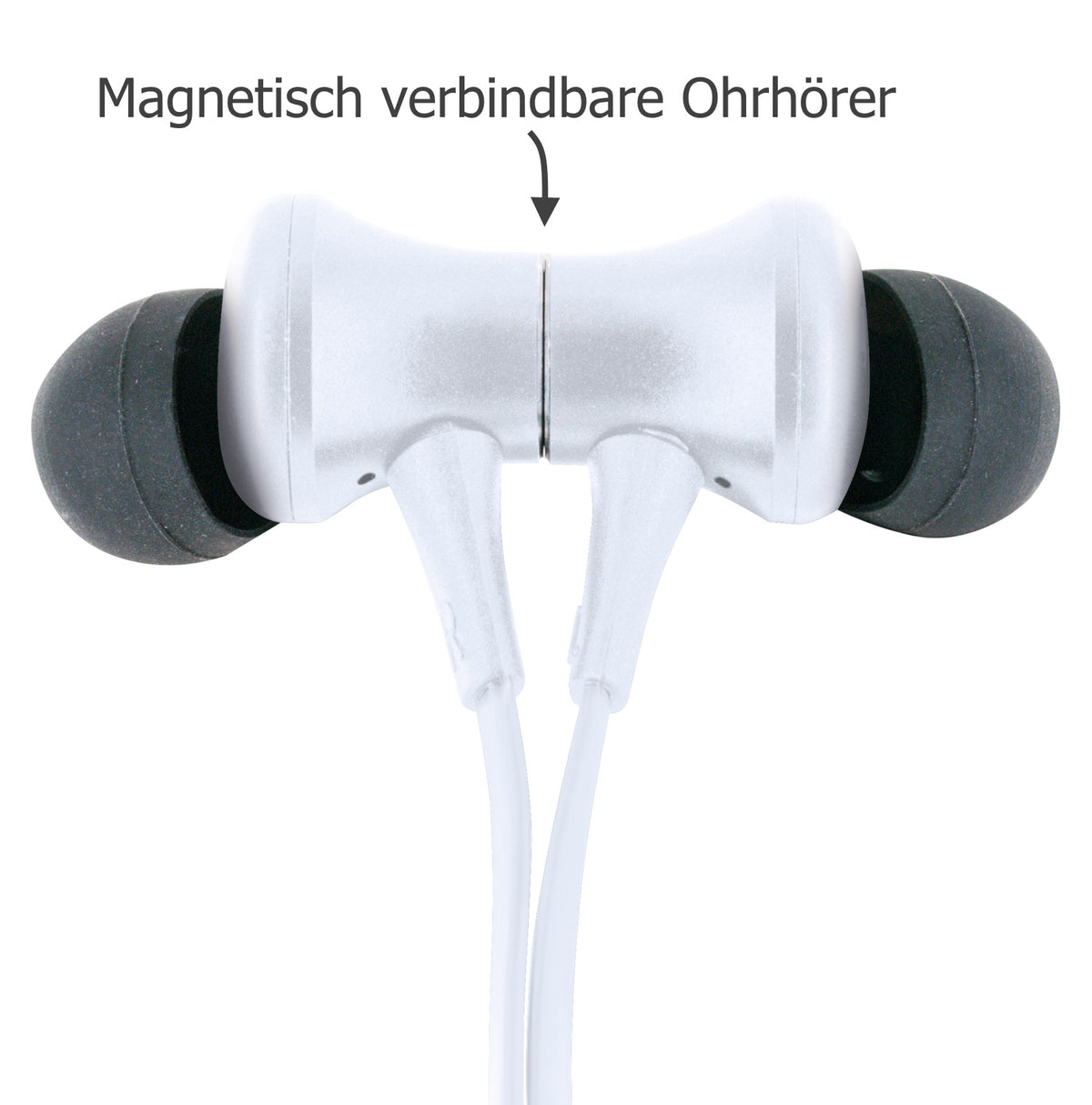 Bluetooth in-ear headphones with magnet