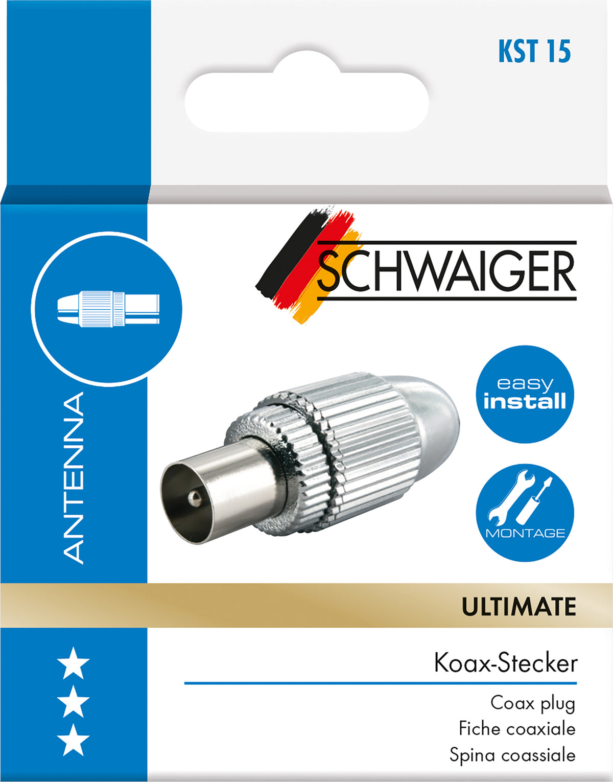 IEC-Stecker Ø 4 - 7,5 mm metallisiert