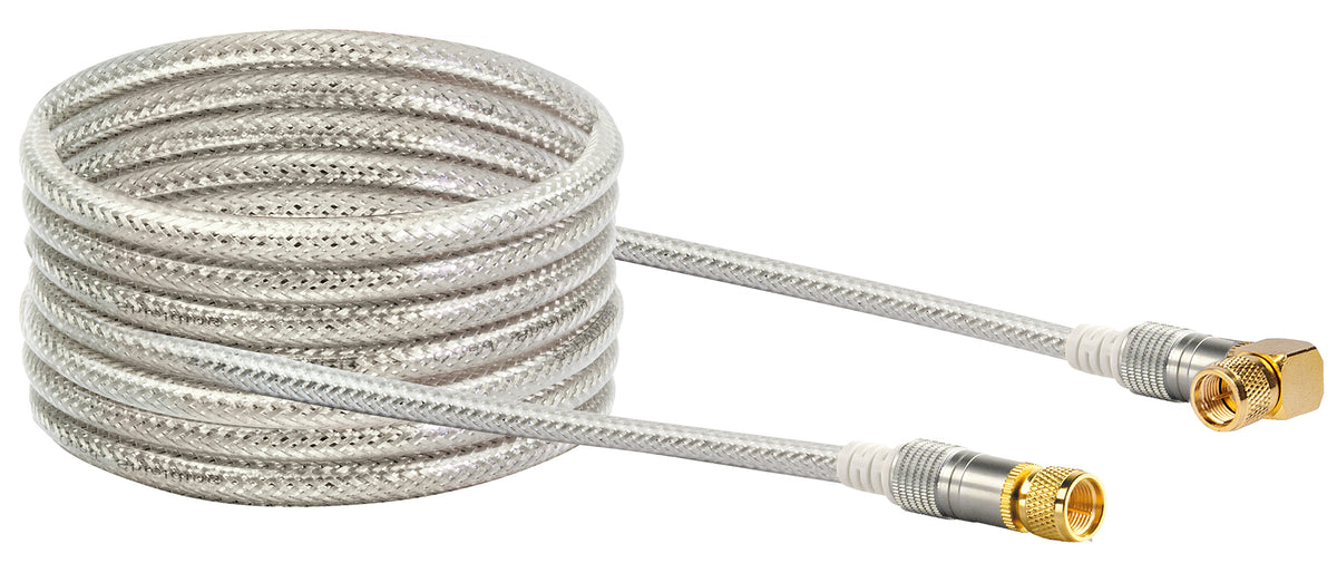 SAT-Anschlusskabel mit F-Winkelstecker 1,5 - 10 m 110 dB