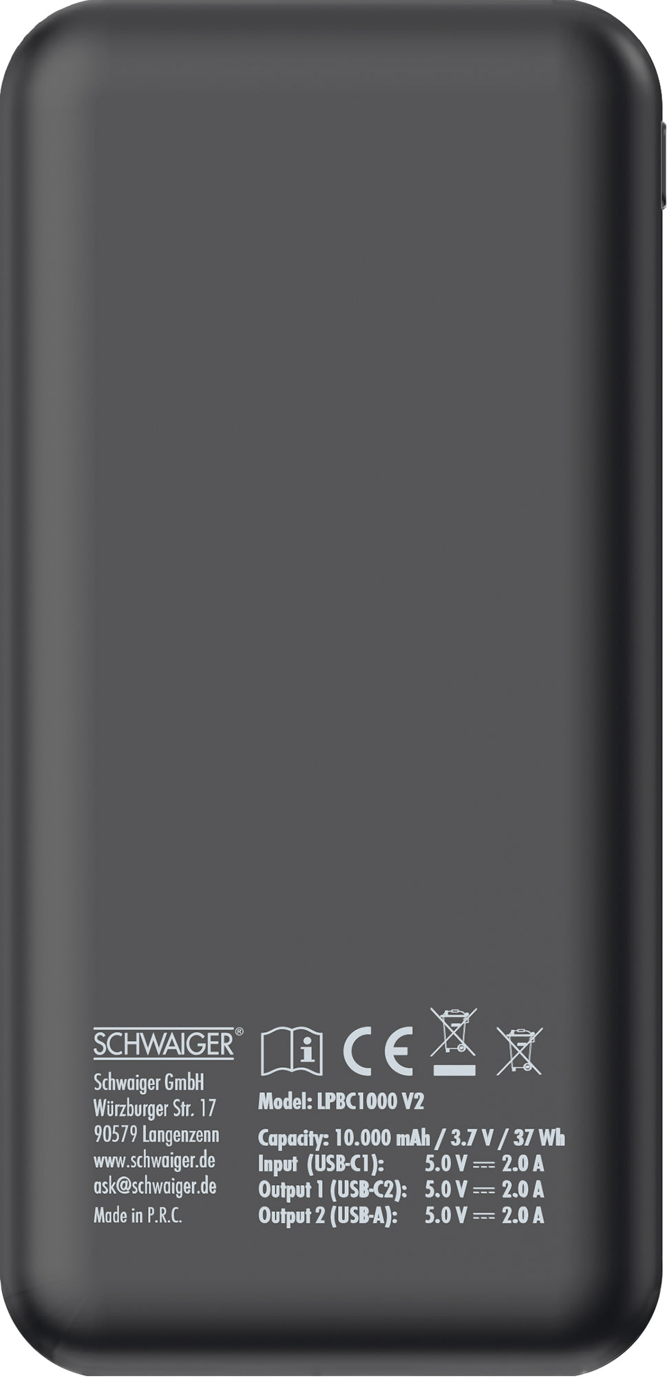Powerbank mit Kapazitätsanzeige 10000 mAh