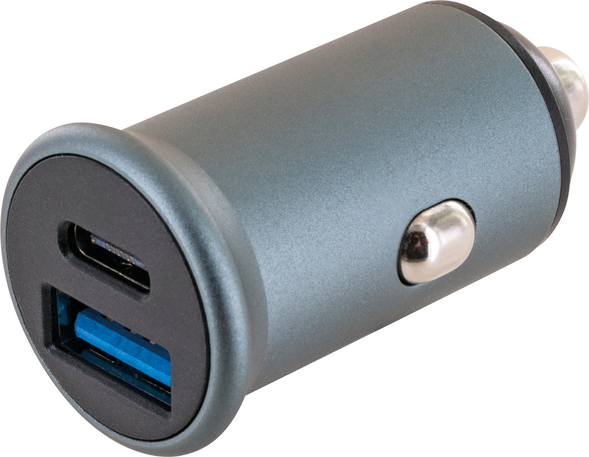 Car charging adapter 12/24V USB C & A