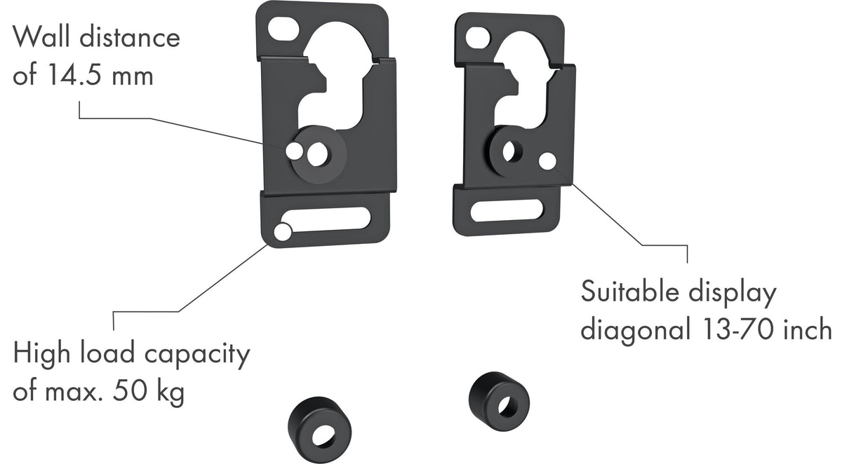 TV wall mount (fixed) up to 50kg / 70" (VESA max. 800)
