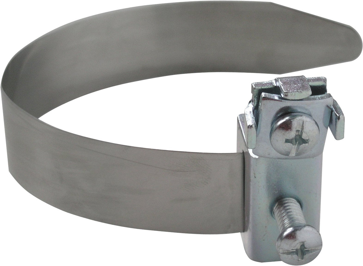 Erdungsbandschelle Edelstahl bis Ø 60 mm