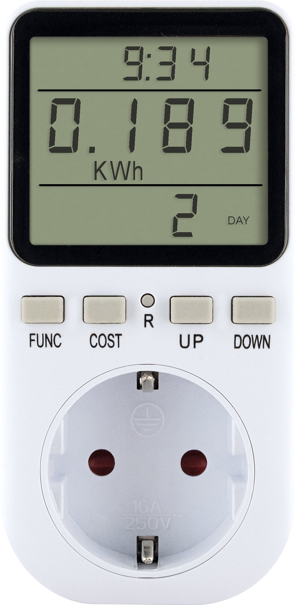 Energiekosten/Einspeisemessgerät beleuchtet