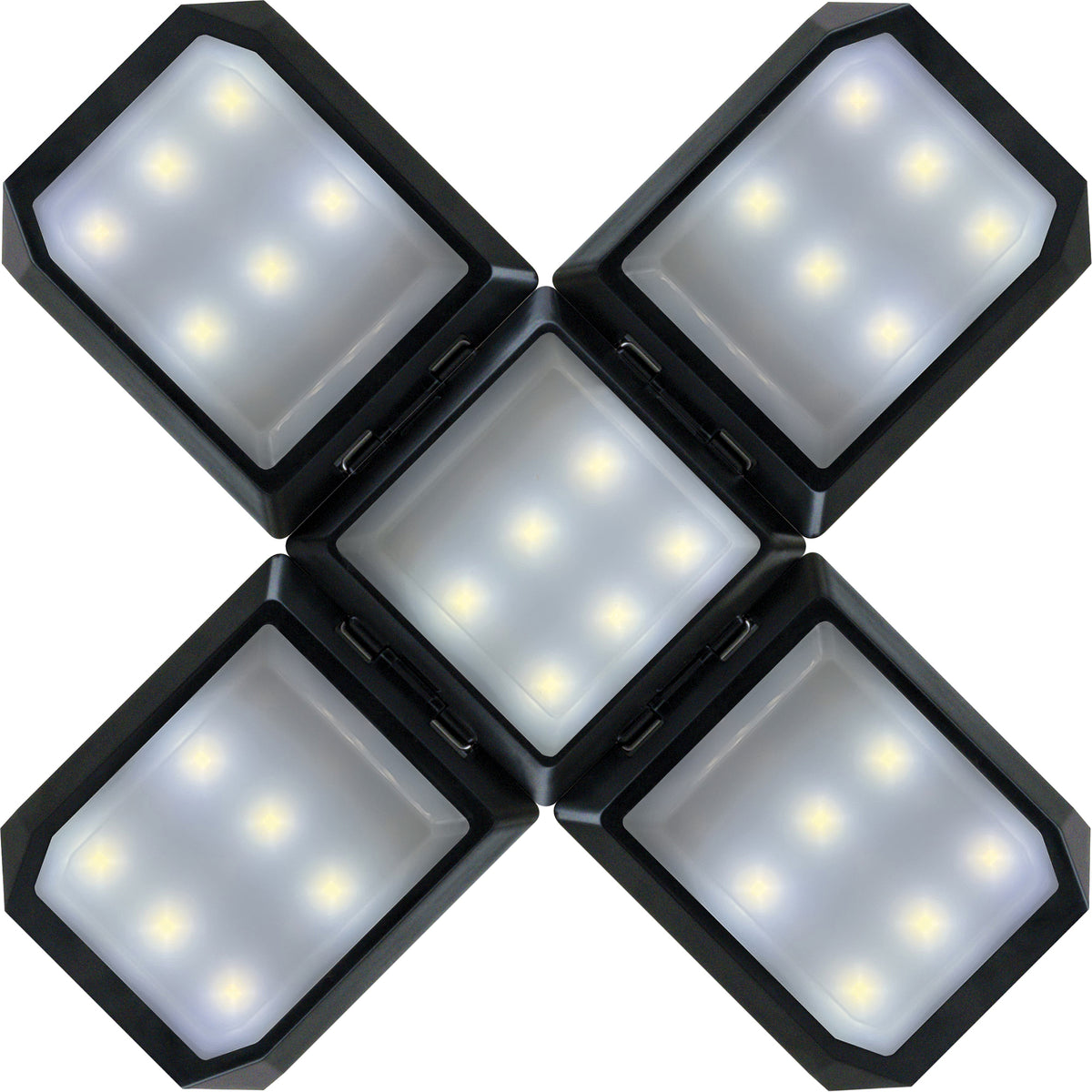 Solar-Hängeleuchte klappbar mit Haken Schwarz/Weiß