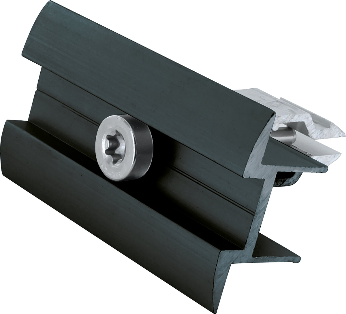 Tile roof mounting set for 2 solar modules