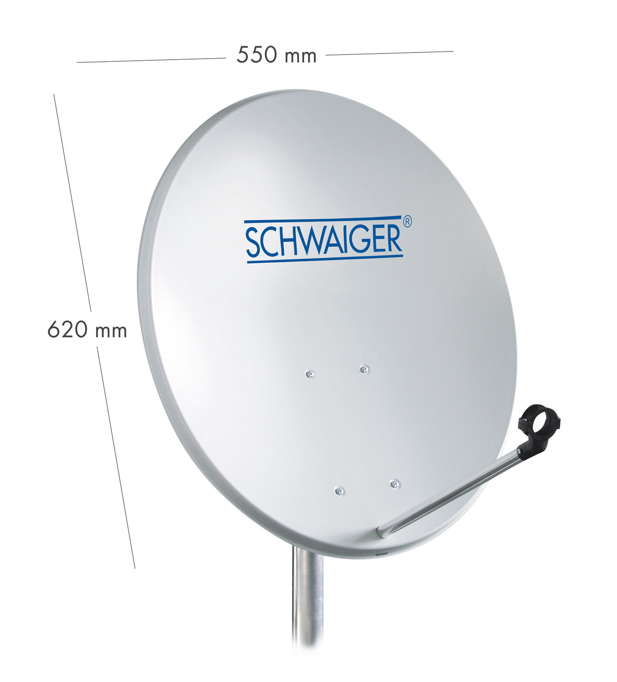 Satellitenanlage Set Hellgrau Stahl 60 cm