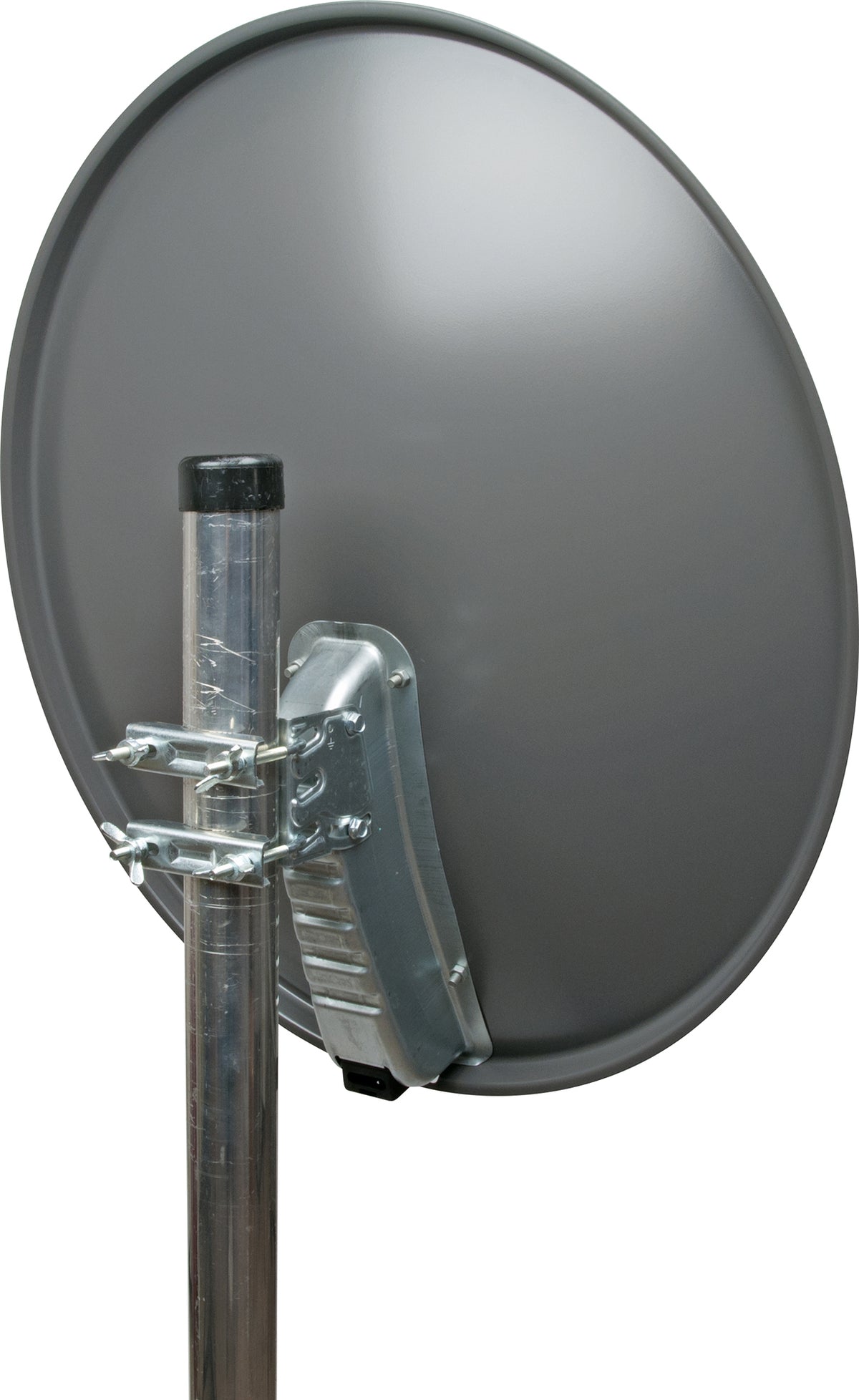 Aluminium Satellitenschüssel 60 cm Hellgrau/Rot/Anthrazit