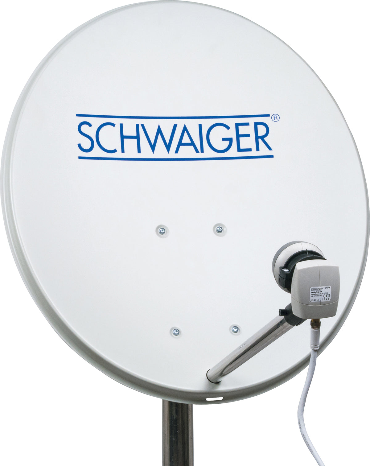 Stahl Satellitenschüssel 60 cm Hellgrau