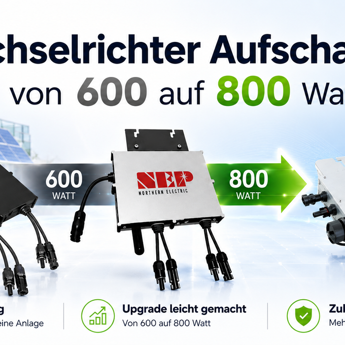 Wechselrichter Aufschaltung von 600 auf 800 Watt