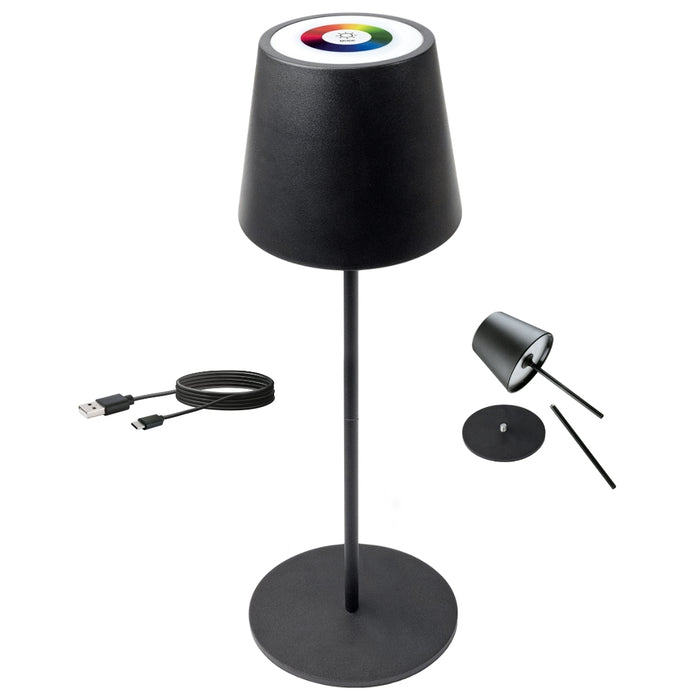 Table lamp divisible with touch control anthracite/black/white