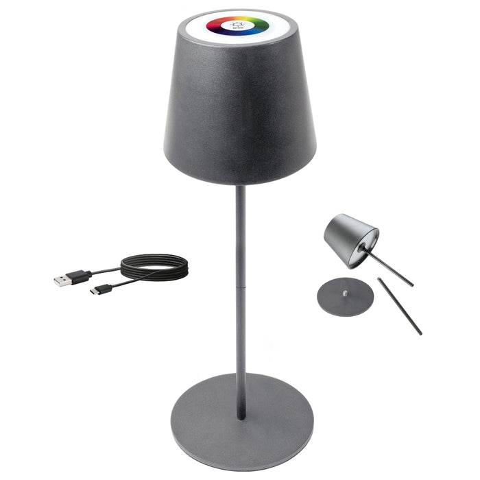 Table lamp divisible with touch control anthracite/black/white