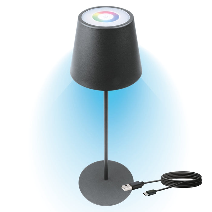 Tischleuchte mit Touchsteuerung aus Metall