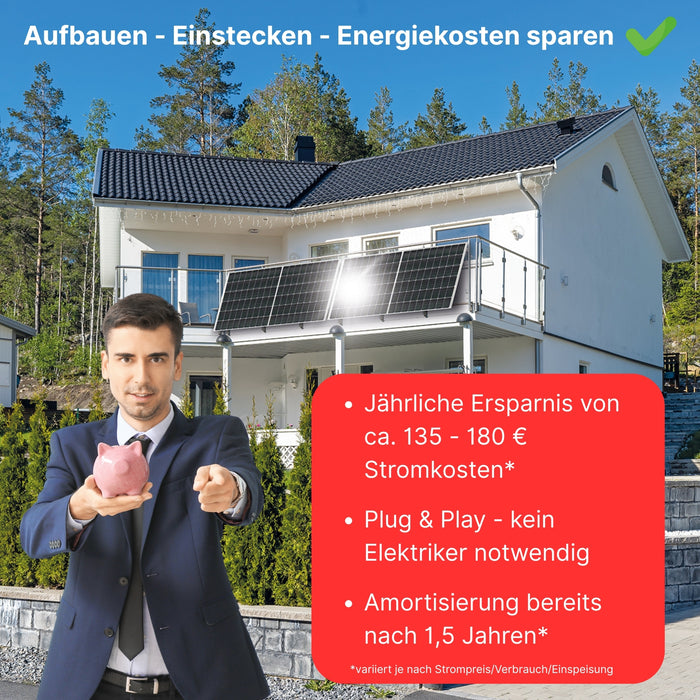 Balkonkraftwerk 600 Wp (nur Abholung)