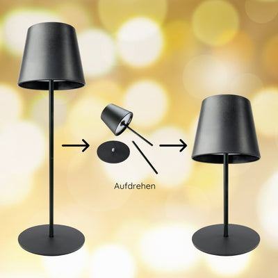 Table lamp divisible with touch control anthracite/black/white
