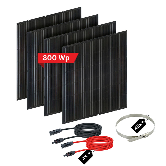 Solarmodul Slim-Line 4er Set 800Wp