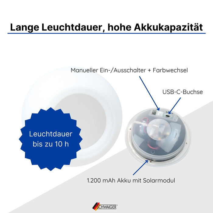 Solar-Hängeleuchte mit Nylonkordel