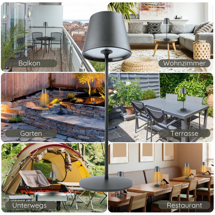 Tischleuchte mit Touchsteuerung aus Metall