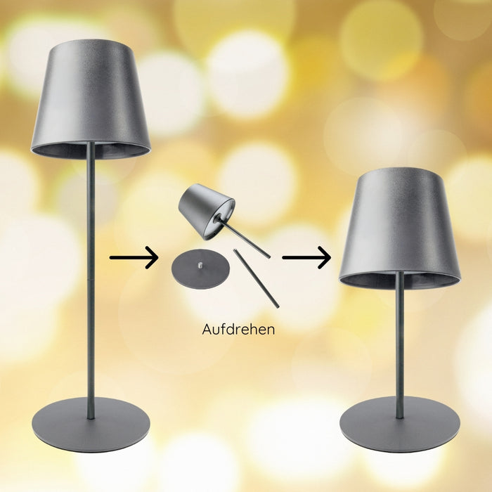 Table lamp divisible with touch control anthracite/black/white