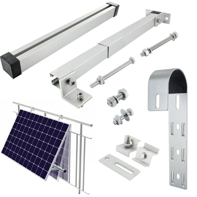Railing bracket for solar module silver