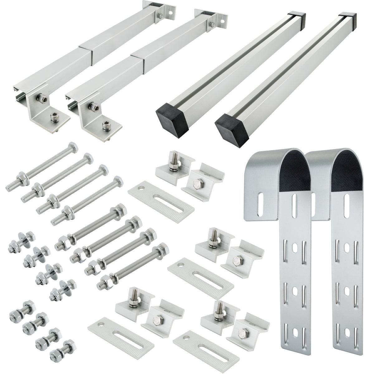 Railing bracket for solar module silver