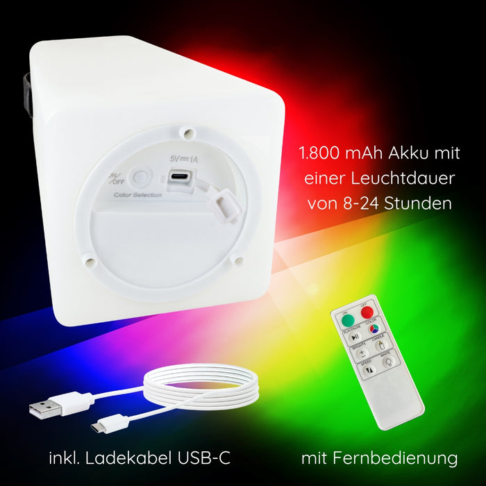 Solar-Tischleuchte mit Trageriemen