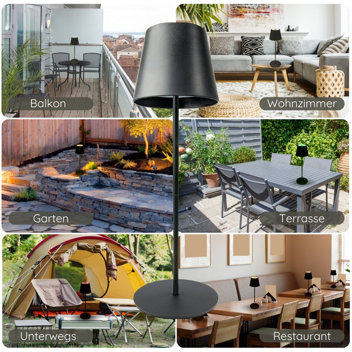 Tischleuchte teilbar mit Touchsteuerung Anthrazit/Schwarz/Weiß