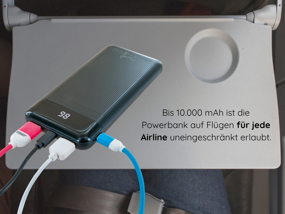 Power bank (10000 mAh) "Flat" with capacity display