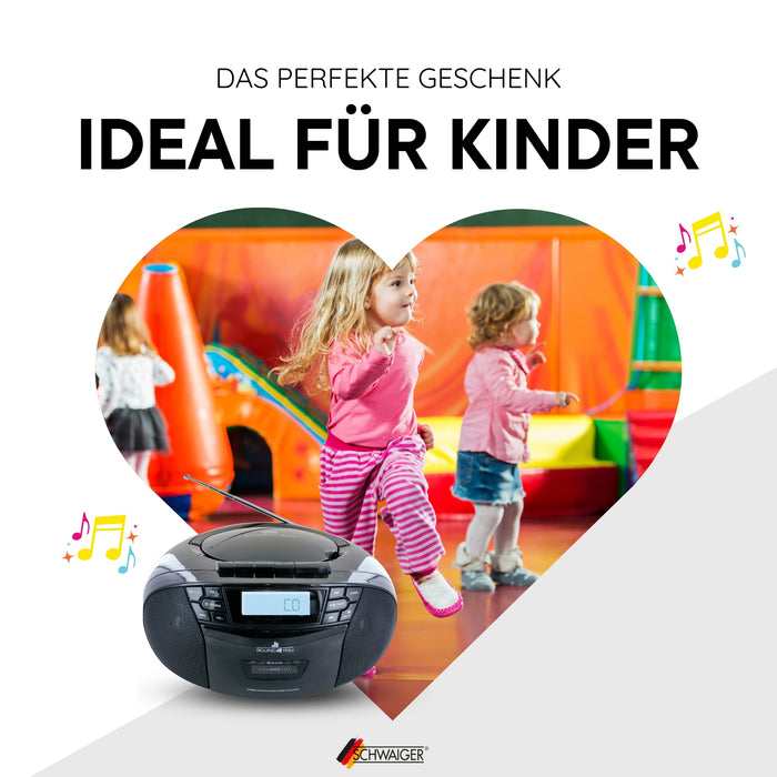 CD-Player mit Kassettenspieler und Radio