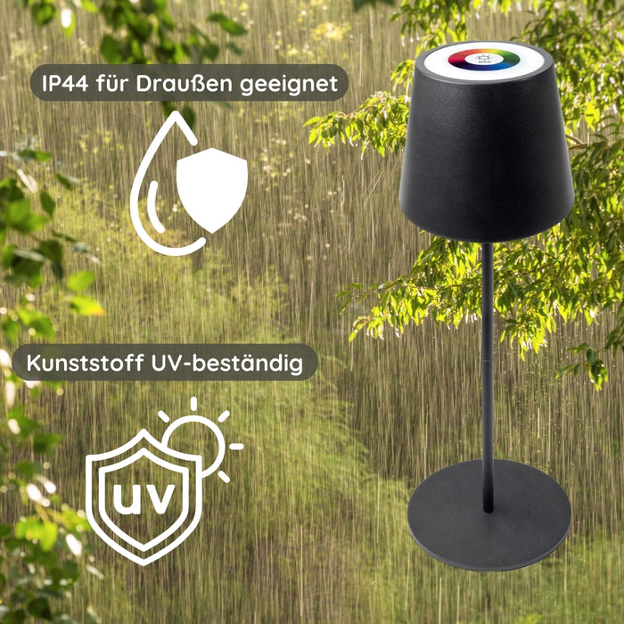 Tischleuchte teilbar mit Touchsteuerung Anthrazit/Schwarz/Weiß