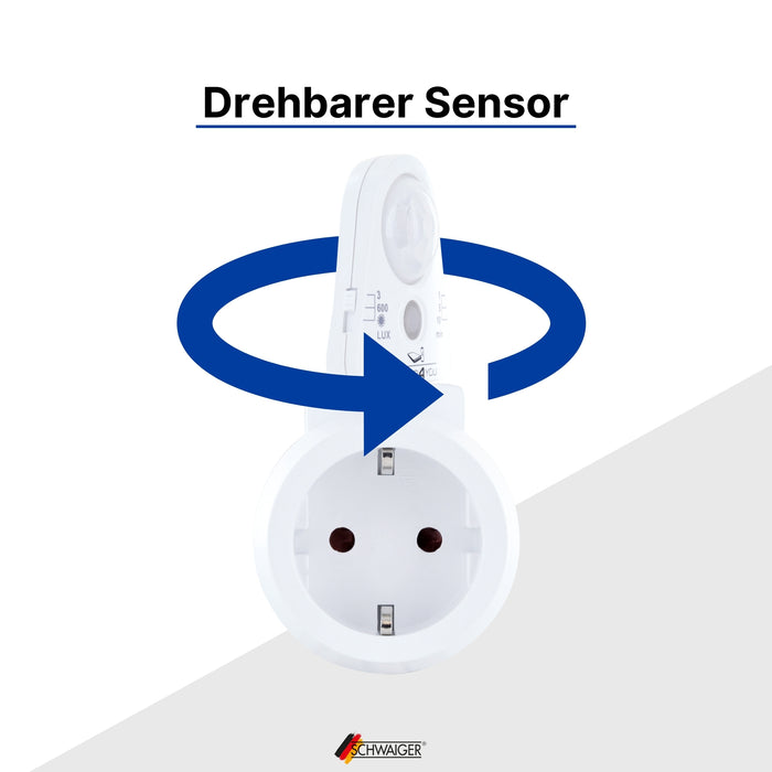 Adapter socket with PIR motion sensor