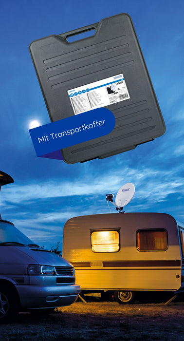 Camping Satellitenanlage Stahl Hellgrau 35 cm