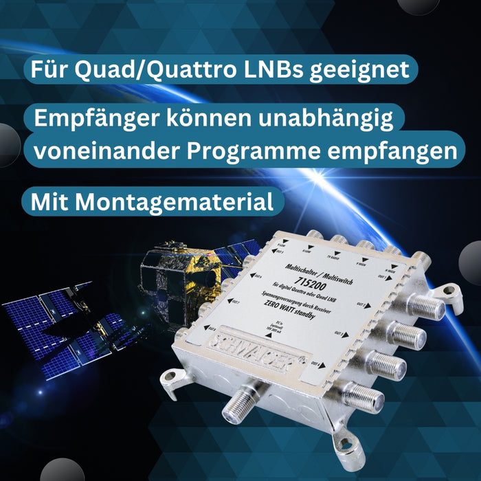 SAT Multischalter 5/8 mit Netzteil