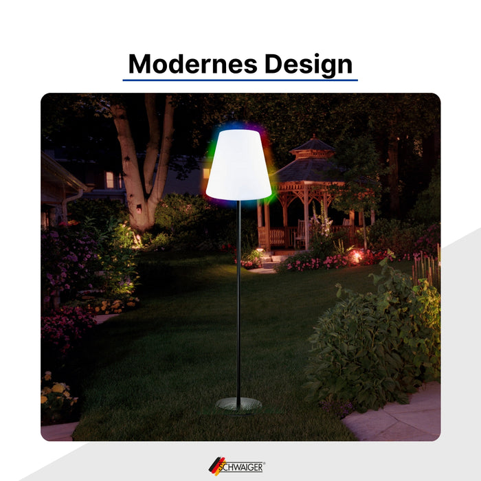 RGB LED solar outdoor floor lamp with Bluetooth speaker