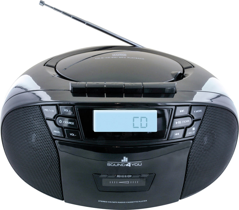 CD-Player mit Kassettenspieler und Radio