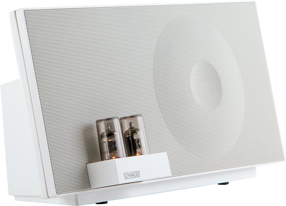 Hybrid Hi-Fi Lautsprechersystem mit Vakuum Röhrenverstärker (Bluetooth, NFC, AUX, USB, etc.)