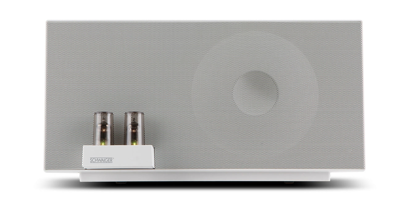 Hybrid Hi-Fi Lautsprechersystem mit Vakuum Röhrenverstärker (Bluetooth, NFC, AUX, USB, etc.)