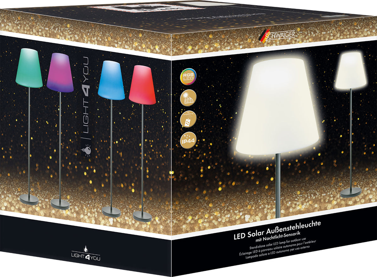 Solar-Stehleuchte 1,5 m RGB – Schwaiger GmbH