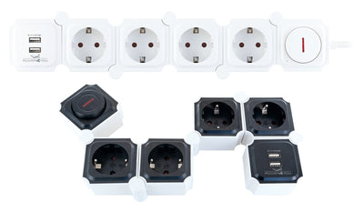 Flexible socket strip